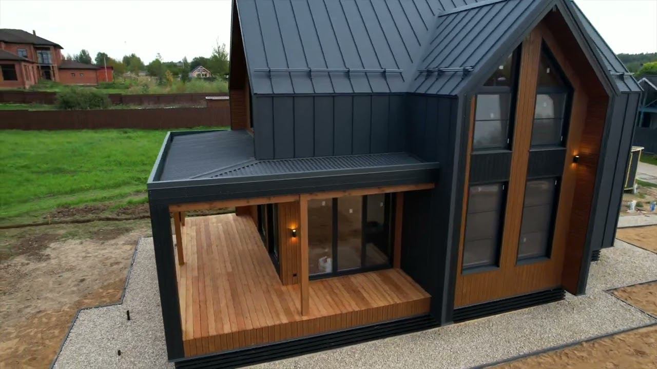 Barn Wd 96 #каркасныедома #скандинавскиедома #барнхаус #строительстводома #стройка #woodex-dom
