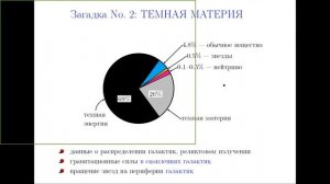 В.А.Рубаков. «Космология и физика частиц. Темная материя»
