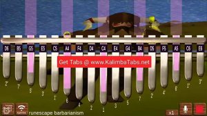 Barbarianism - RuneScape (Kalimba Tutorial - Notes - Tabs - Easy )