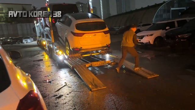 Грузим автовоз в Кореи, отправка машин в РФ. смотреть онлайн