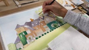 Painting a wedding venue using my favorite watercolor brushes from Callia