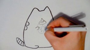 Рисуем кота Пушина. Новогодний кот Пушин