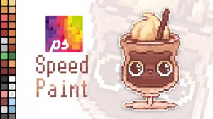 Speed Paint. Pixel Art. Chocolate milk