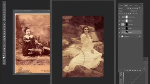 Винтажная обработка фотографии в Photoshop  Нежная сепия