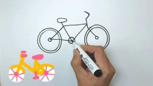 How to draw Bicycle for Kids Bolalar uchun Velosiped rasm chizish Как нарисовать велосипед для дете