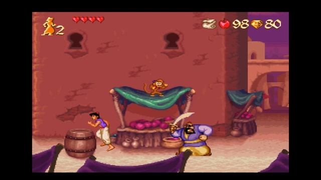 Полное прохождение игры  "Aladdin" ! Популярная игра на Super Nintendo - часть 1.
