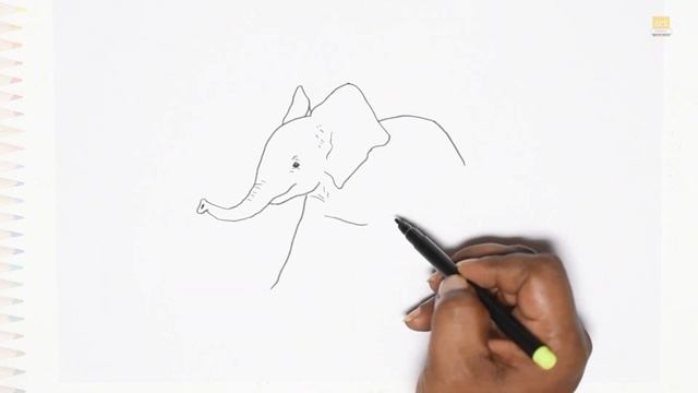 Baby elephant drawings | Wild animals | How to draw Baby elephant step by step | #artjanag смотреть онлайн