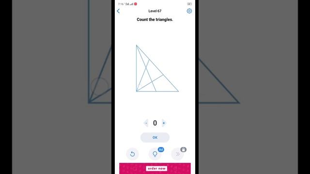 Easy game level 67 count the triangles walkthrough solution