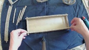 декор для дома тележка из джута home decor jute trolley DIY