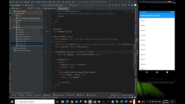 8- Flutter Infinite Scrolling ListView HTTP GET