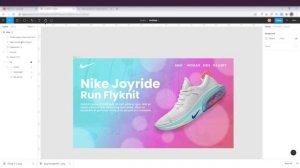 How to Design Modern Website Landing Page - UI (Figma / Adobe XD) - Nike Joyride Flyknit