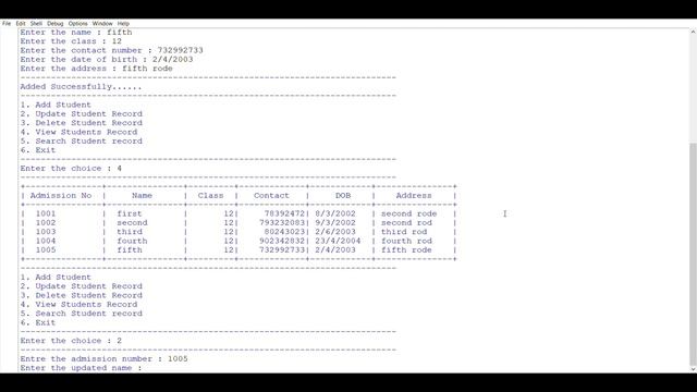 Class 12 Student Management System in Python using | MySql | Class 12 Computer Science Project