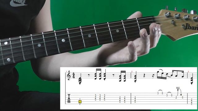 How to Play Back in black by AC/DC (Main Riff) Как играть, Guitar lesson Rus WITH TABS смотреть онлайн
