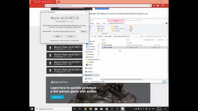 How to install wurst for mc 1.12.2