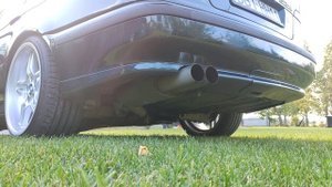 BMW E39 528i exhaust sound, rm motors silencer, soundcheck M52B28 fast cut-off, szybka odcinka M50