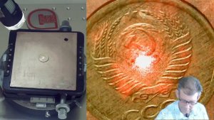 Чистка монет юбилейный рубль с Лениным лазером Реставрация монет