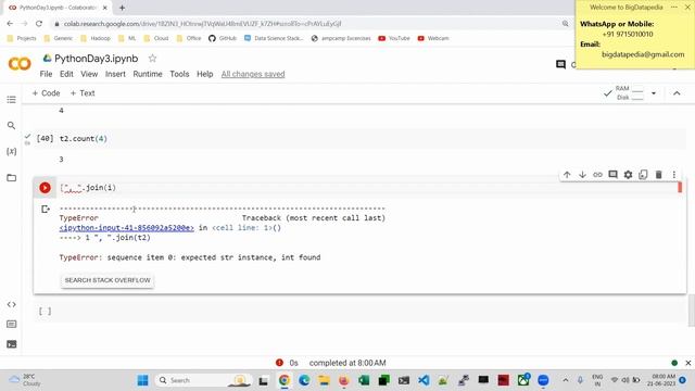 Day 3 Python Workshop | Collections | List, Tuple, Set and Dict | Tamil Batch | 2023_06_21