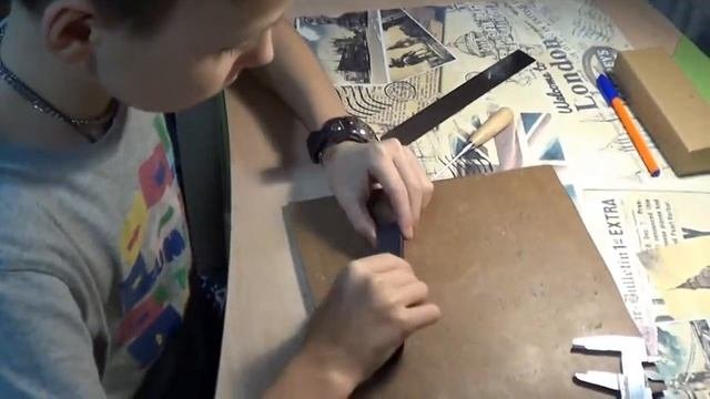 Изготовление кожаного ремешка для часов.