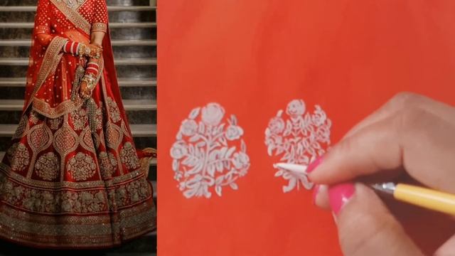 How to draw Bridal Lehenga | Part 1| traditional dress | Fashion Illustration смотреть онлайн