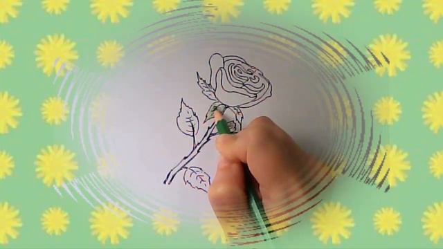 Рисуем цветы#01- Как нарисовать розу - Простые рисунки смотреть онлайн