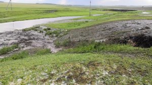 Потоп в июне после сильного дождя с градом, как половодье весной