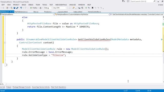 File Size Custom Validator | ASP.Net MVC