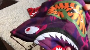 Bape hoodie full zip shark purple color camo a bathing ape | Фиолетовая худи бейп