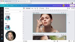How do you remove blemishes and wrinkles in Canva?