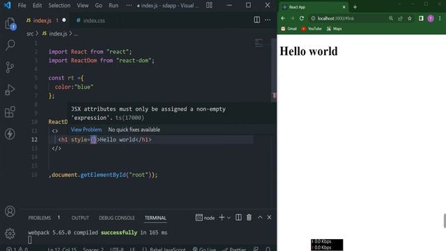 internal And inline Css in ReactJS || ReactJS Tutorial for Beginners in 2022