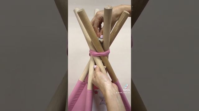 Сборка детского вигвама на 6 опорах смотреть онлайн