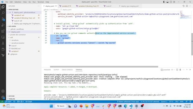 Keyless Authentication by Workload Identity Federation in GCP by Terraform смотреть онлайн