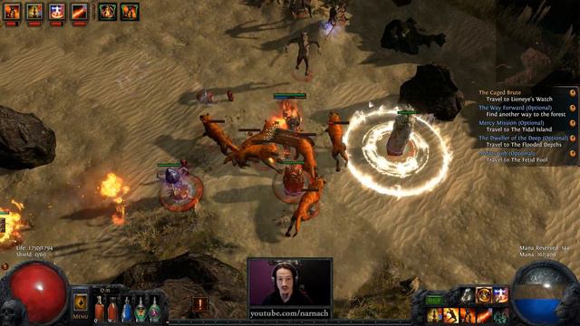 Cruel Act 1, Part 2: Warden & Merveil - #16 - Tukohama's Totemancer - Path of Exile v2.4 смотреть онлайн