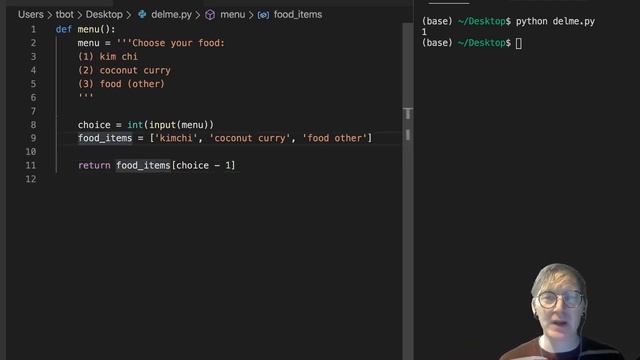 While Loops A Menu Example смотреть онлайн