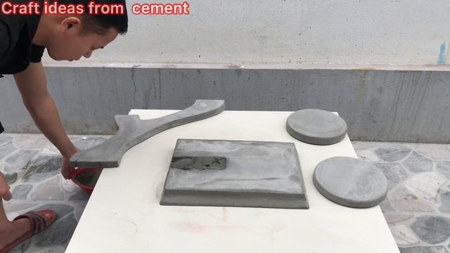 Cement flower vase stand - Room decor idea || Cement craft for home decor смотреть онлайн