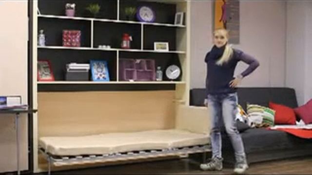 Откидная кровать «Аделия» с полками