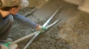 Заливка стяжки глубинным вибратором (серия 2)