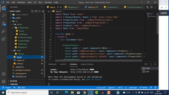 React Tutorial with CRUD Application For Beginners in Hindi | 2021