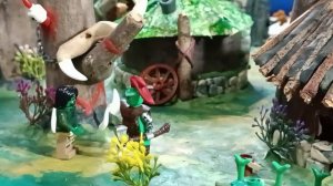 Обзор деревни орков. #Земля чудовищ #пластилин #лего