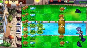 Plants vs zombies - Pool Level 9, прохождение