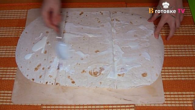 Начинка для лаваша! Рецепт рулета! Закуска из лаваша очень Вкусная!!