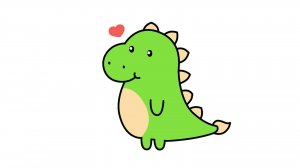 Как нарисовать динозаврика | Простые рисунки | Coloring Kids