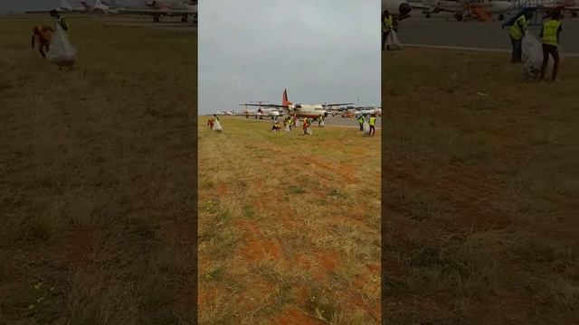 Recolha de FOD no Aeroporto Internacional de Luanda