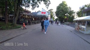WALKING TOUR Jurmala LATVIA/ Jomas STREET/ ВЕЧЕРНИЙ ПРОМЕНАД в Юрмале