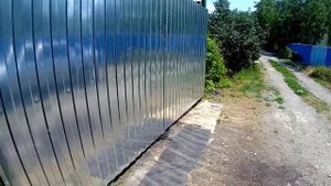 Ворота из профнастила на даче. Дачный DIY