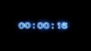 Неоновый таймер 30 секунд обратный отсчет