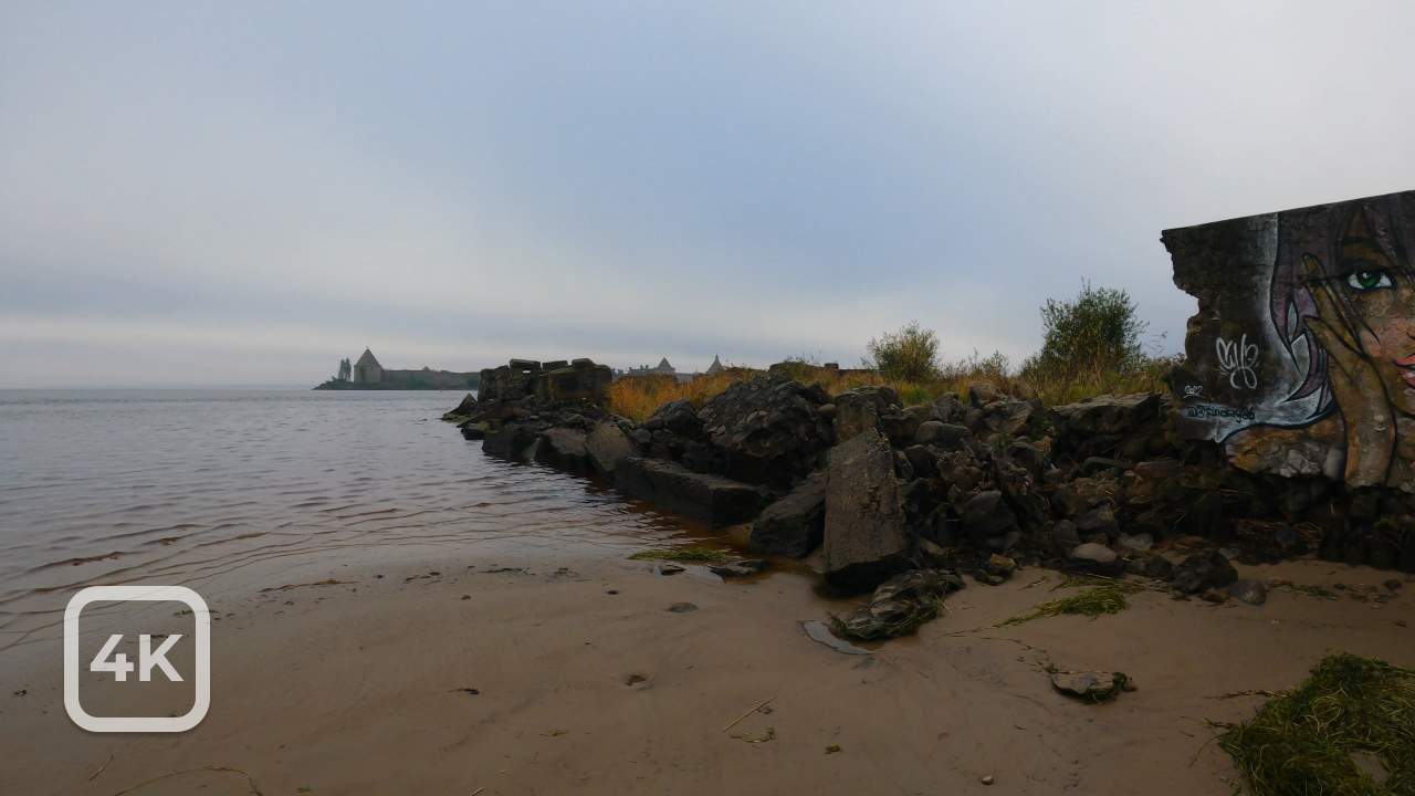 Старый причал в бухте Петрокрепость. Ленинградская область [4K] / The old pier in Petrokrepost Bay.