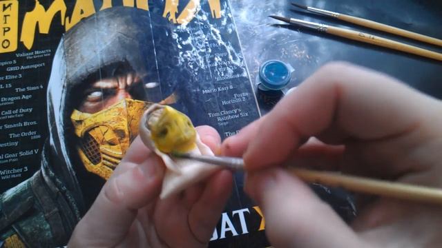 DIY miniature Mortal Kombat.ЛЕПИМ СКОРПИОНА из игры Mortal Kombat. смотреть онлайн