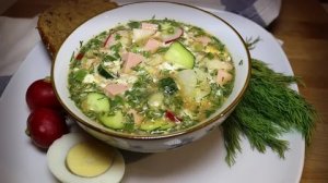 Окрошка Очень Вкусная.КОЛБАСА.РЕДИС.ЯЙЦА.КАРТОФЕЛЬ.ЗЕЛЕНЬ.ВКУСНО.ОБЕД.ЛИМОН.ОГУРЦЫ.ОКРОШКА.СМЕТАНА.