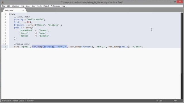PHP: Debugging