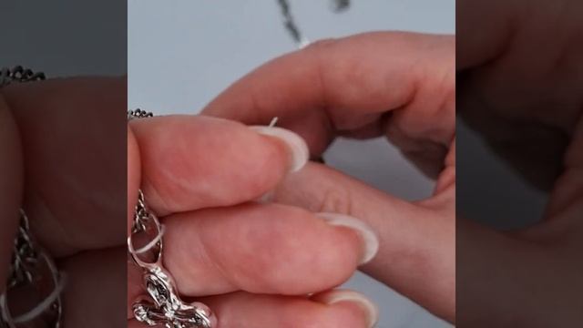 Серебряный крестик и цепочка. Женский комплект смотреть онлайн